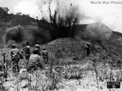 Marines blow up Japanese dugout