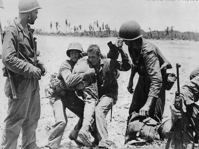 Marines help wounded comrade on Guam