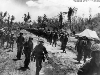 Marines in jungle of Guam