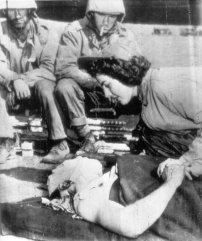First Navy Nurse Ens Jane Kendeigh on Iwo Jima Battlefield