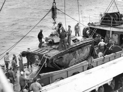 Marine LVT D35 on Iwo Jima 1945