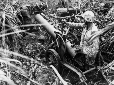 Japanese 200 mm Type 4 Rocket Launcher Iwo Jima March 1945