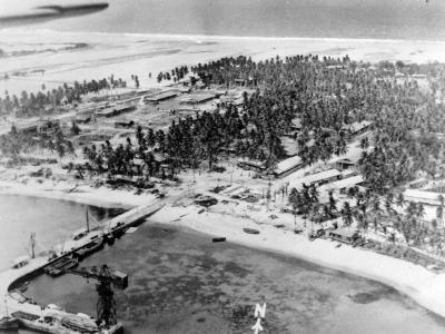 Kwajalein on day before bombardment