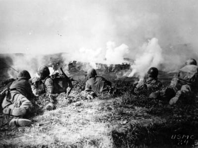 1st Marine Division Fights Japanese On Okinawa
