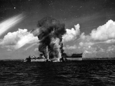 Burning Okinoyamo Maru Okinawa