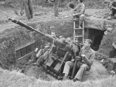 Captured Japanese AA Gun Okinawa pacific