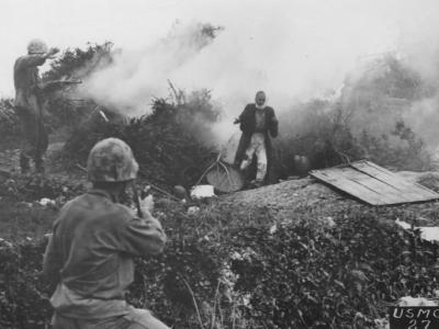 Japanese Prisoner Pow On Okinawa 1945