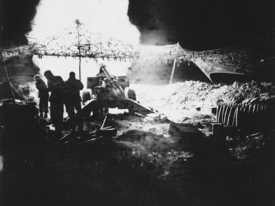 Marines 155mm Howitzer fire Okinawa