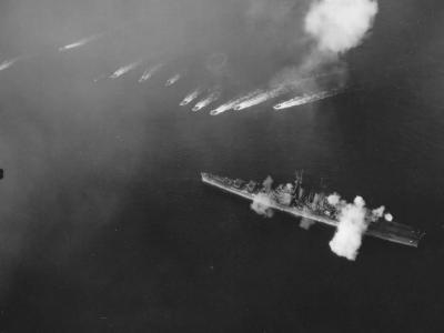 Okinawa Invasion aerial view
