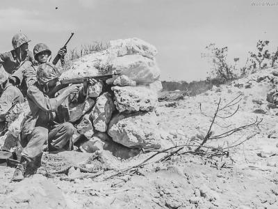 1st Marine Division Tommy Gunner on Peleliu 1944
