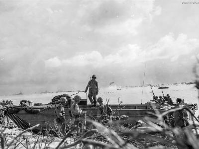 Marine DUKW on Peleliu Beach 15 September 1944