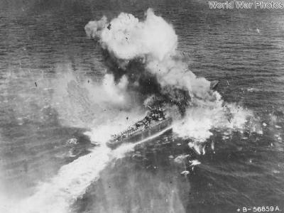 Japanese Destroyer bombed Ormoc Bay March 1945