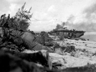 LVT Buffalo Unloading on Saipan June 15, 1944