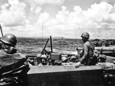 LVTs heading for shore The 2nd and 4th Marine Division 15 June 1944 Saipan