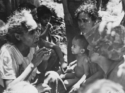 Marine and Civilians Saipan 1944