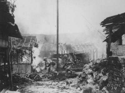 Marines In Action Garapan Saipan 1944 Pto