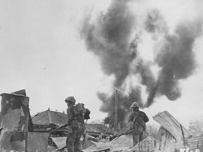 Marines in action Battle of Saipan June 1944
