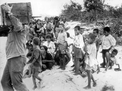 Marines round up civilians on Saipan 1944