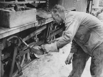 Saipan Marine oils rebuilt train to airfield