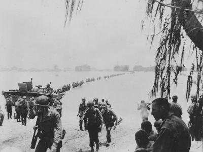 Saipan US reinforcements and landing crafts