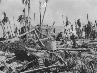 Japanese concrete bunker Tarawa Island 1943