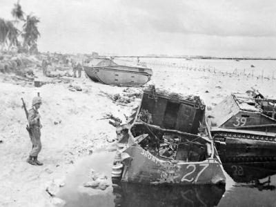 LVT Stopped at the Tarawa Beach