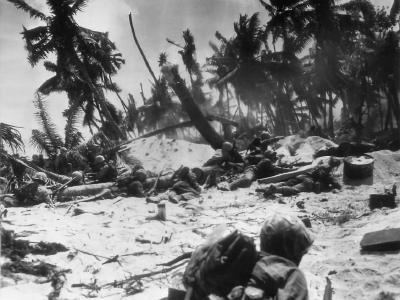 Wounded Marine squad leader directs attack on Tarawa