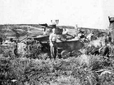 Destroyed Japanese Tank Tinian 1944