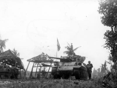 M10 Wolverine And M4 Sherman of 77th Infantry Division Leyte Island 1944