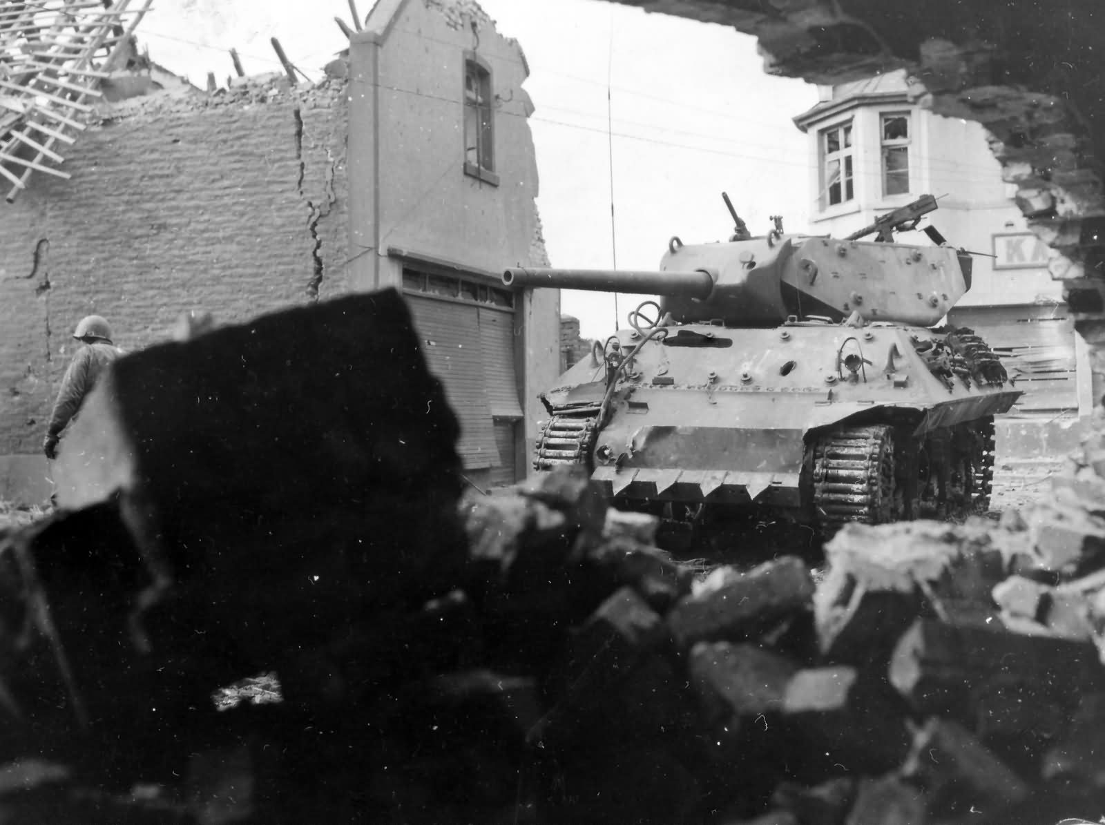 M10 Wolverine With Hedge Cutter 803rd Tank Destroyer Battalion Übach Germany 1944