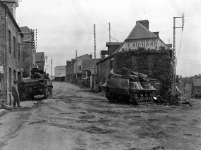 M5 And M10 Wolverine of the 2nd Armored Division In Tesey Sur Vire France 1944