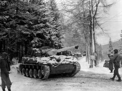 2nd Armored Division M18 during Battle of the Bulge, January 1945