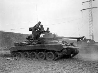M24 Chaffee from 743rd Tank Battalion, 30th ID, February 1945