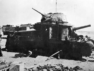 Destroyed M3 Lee North Africa