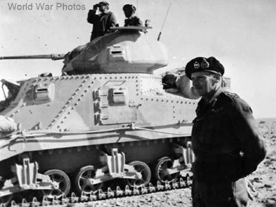 Lt General Bernard Montgomery standing beside of British Grant