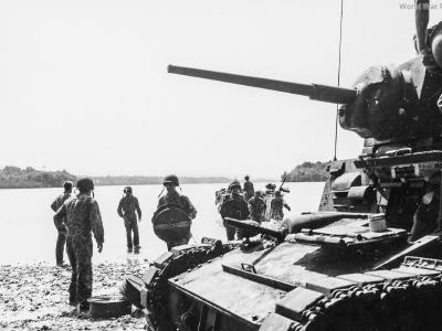 M3 from 43rd Infantry Division Laiana Beach, New Georgia 14 July 1943