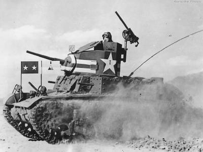 General Patton in M3 during Desert Maneuvers in California 1942