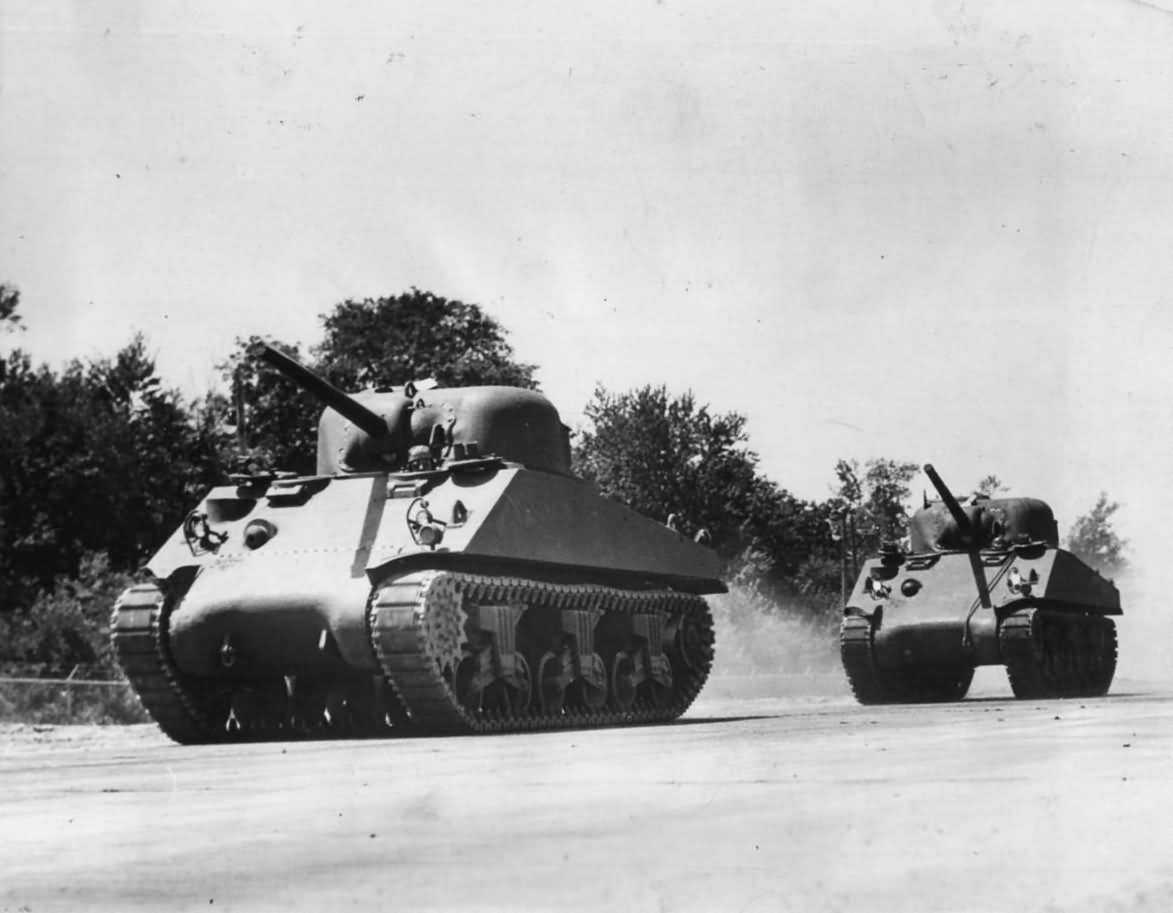 Early M4 Sherman Tanks on General Motors Proving Grounds