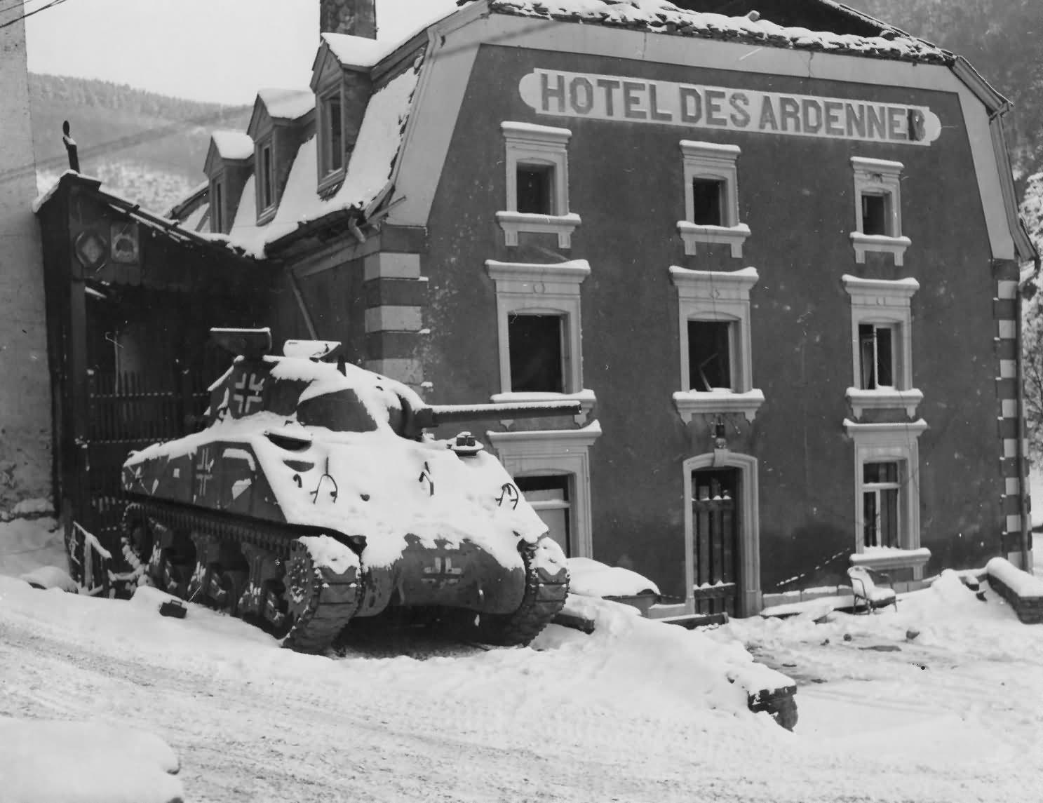 Beautepanzer M4 Sherman tank Battle of the Bulge Luxembourg