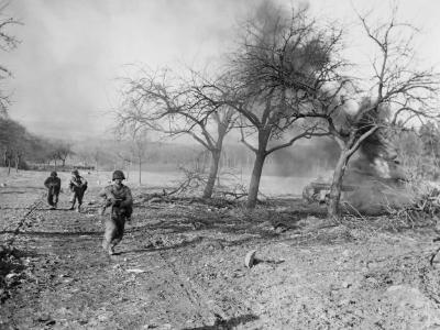 Burning M4 Sherman Tank Saarburg Germany 1945