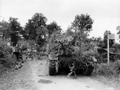 M4 Sherman Tank Heavily Camoflauged