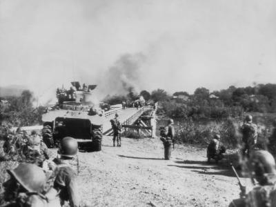 M4 Sherman Tanks Fighting Japanese At Subic Bay Philippines February 1945