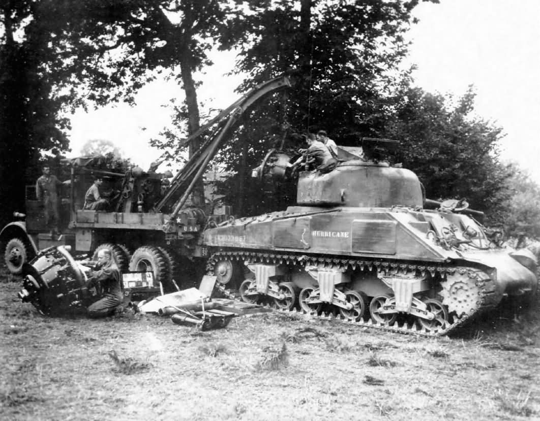 M4 Sherman named Hurricane 2nd Armored Div Normandy August 1944