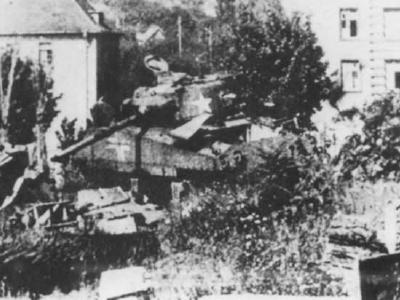 Captured M4 Sherman 76 tank