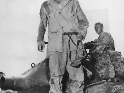Gen Franklin C. Sibert on M8, New Guinea 1944