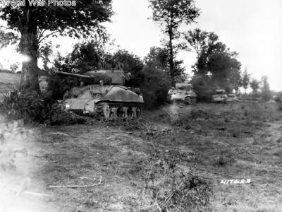 Shermans M4A1 76 of the 67th Armored Regiment, Champ-du-Boult, Normandy 1944