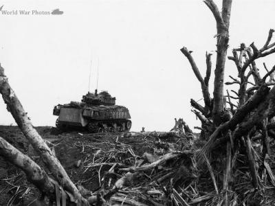 Crispy Marine M4 Sherman Flame Tank on Iwo Jima