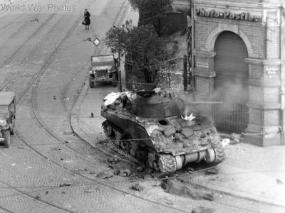 M4 of Company C, 741st Tank Battalion 18 April 1945