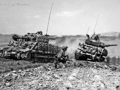 Shermans M4A3 of A Company, 6th Tank Battalion Okinawa