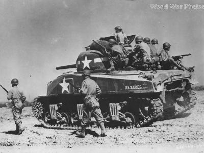 U.S. troops with M4 Composite training for D-Day Invasion